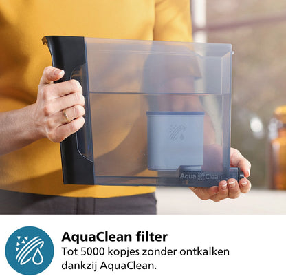 Philips 5400 Series - Volautomatische Espressomachine - LatteGo Melksysteem - 12 Soorten Koffie + Heet Water - Zwart - + AquaClean Filter - EP5447/90