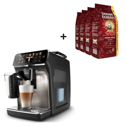 Philips 5400 Series - Volautomatische Espressomachine - LatteGo Melksysteem - 12 Soorten Koffie + Heet Water - Zwart - + AquaClean Filter - EP5447/90